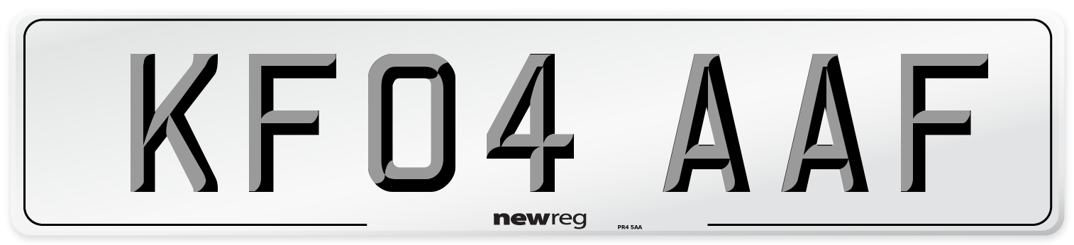 KF04 AAF Number Plate from New Reg